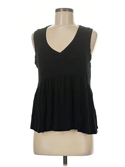 Pre-owned Pink Lily Sleeveless Blouse In Black