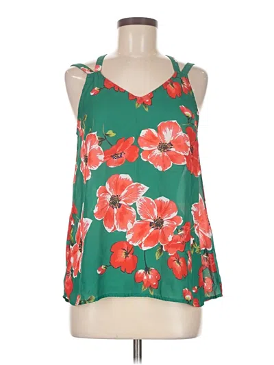 Pre-owned Pink Lily Sleeveless Blouse In Green
