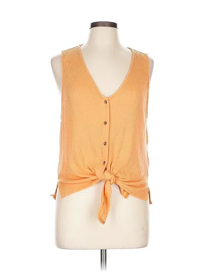 Pre-owned Pink Lily Sleeveless Blouse In Orange