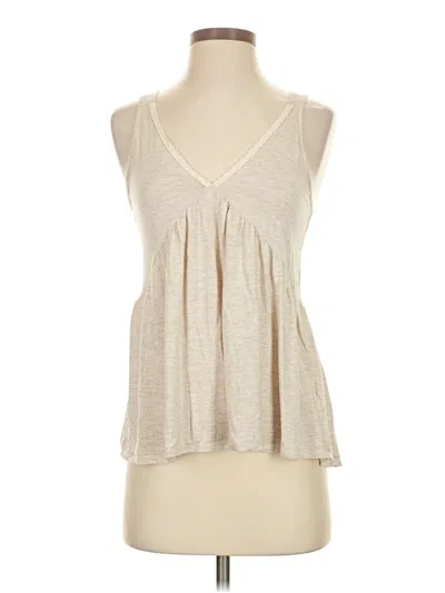 Pre-owned Pink Lily Sleeveless Blouse In Tan