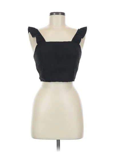 Pre-owned Pink Lily Sleeveless Top Black Sweetheart Neckline Tops