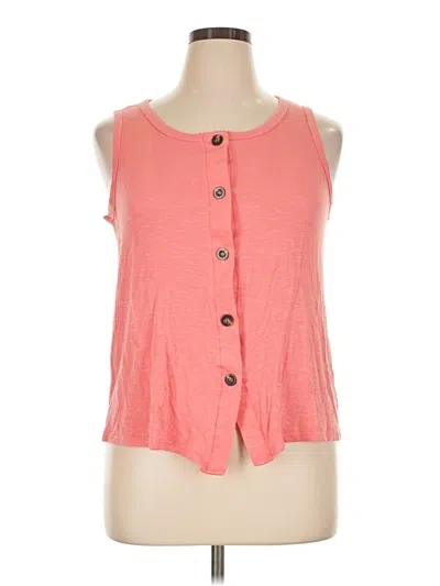 Pre-owned Pink Lily Sleeveless Top Pink Sweetheart Neckline Tops