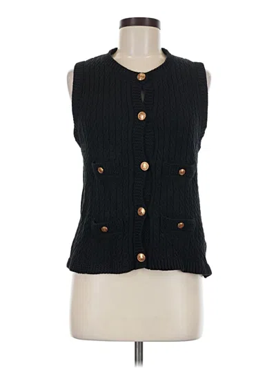 Pre-owned Pink Lily Sweater Vest In Black