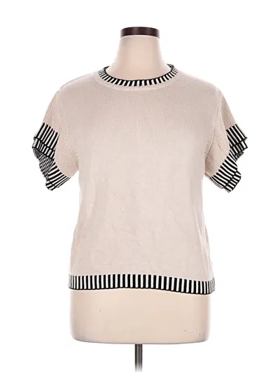 Pre-owned Pink Lily Sweater Vest In Ivory