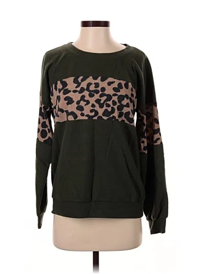Pre-owned Pink Lily Sweatshirt In Green