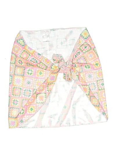 Pre-owned Pink Lily Swimsuit Cover Up In White