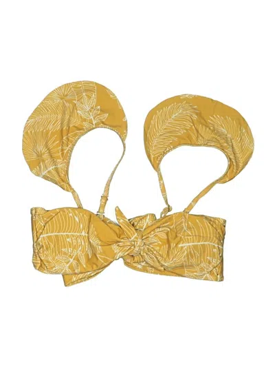 Pre-owned Pink Lily Swimsuit Top Yellow Swimwear
