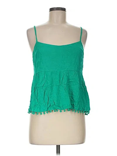 Pre-owned Pink Lily Tank Top Green Halter Neckline Tops