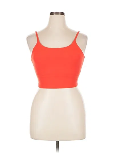 Pre-owned Pink Lily Tank Top Orange Strapless Neckline Tops