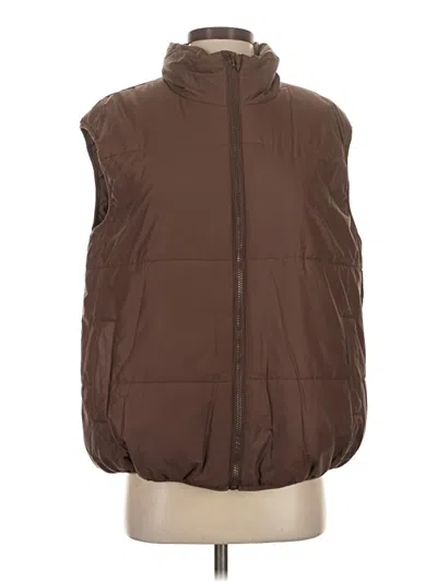 Pre-owned Pink Lily Vest In Brown