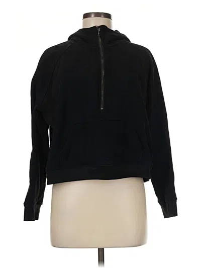 Pre-owned Pink Lily Zip Up Hoodie In Black