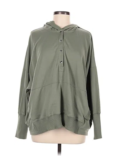 Pre-owned Pink Lily Zip Up Hoodie In Green