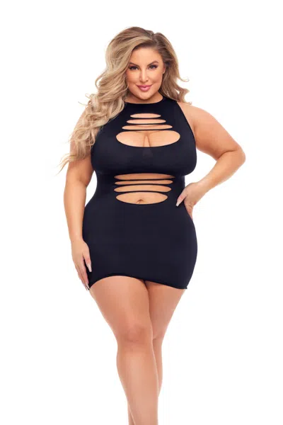 Pink Lipstick Can't Commit Dress - Queen Size - Black