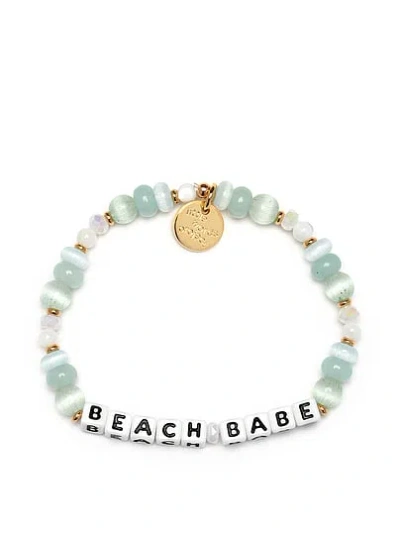 Pink Little Words Project Beach Babe Bracelet In Green