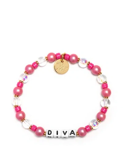 Pink Little Words Project Diva Bracelet In Black