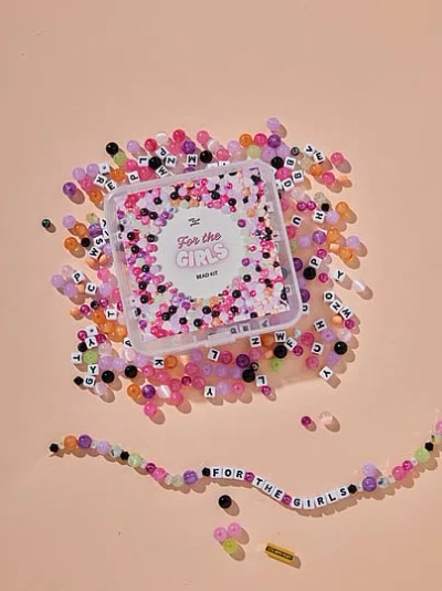 Pink Little Words Project For The Girls Bead Kit In Black