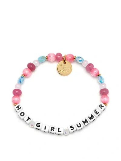 Pink Little Words Project Hot Girl Summer Bracelet In Multi