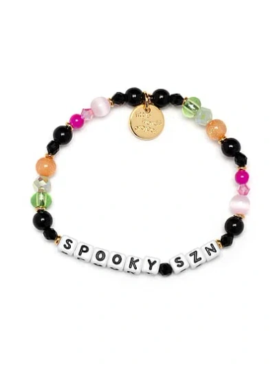 Pink Little Words Project Spooky Szn Bracelet In Black