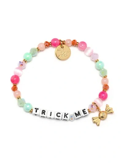 Pink Little Words Project Trick Me Bracelet In Black