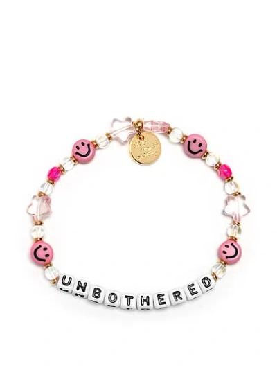 Pink Little Words Project Unbothered Bracelet In Black