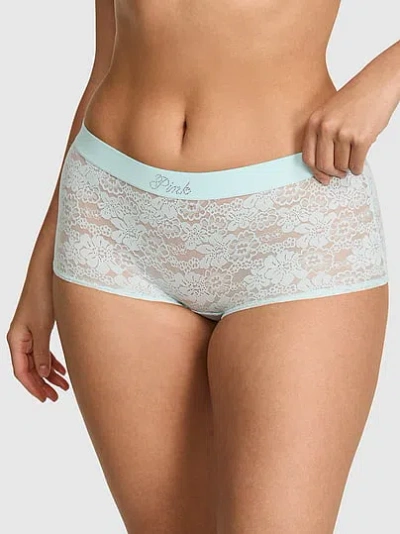 Pink Logo Boyshort Panty In Blue