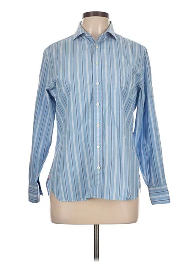 Pre-owned Pink Long Sleeve Button Down Shirt In Blue