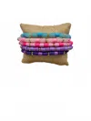 Pink Luna Women's Adjustable Set Bracelet In Multicolor In Multi