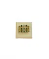 Pink Luna Women's Adjustable Three Hoops Ring In Green In Green