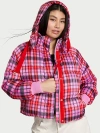 Pink Marshmallow Cropped Puffer Jacket In Multi