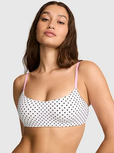 Pink Marshmallow Lightly Lined Wireless Comfy Bra In Animal Print
