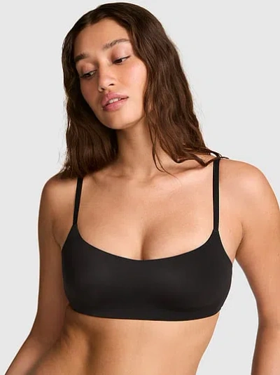 Pink Marshmallow Lightly Lined Wireless Comfy Bra In Black