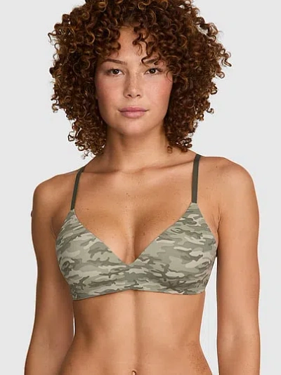 Pink Marshmallow Push-up Wireless Comfy Bra In Print