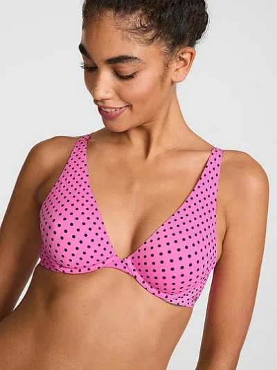 Pink Marshmallow Unlined Flexiwire Comfy Bra In Animal Print