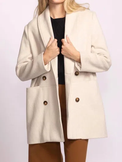 Pink Martini Adelaide Long-sleeve Coat In Off White In Neutral