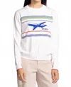 Pink Martini Airplane Mode Lightweight Sweater In White In White