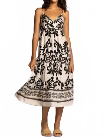 Pink Martini Archwood Midi Dress In Beige In Multi