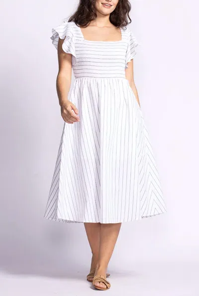 Pink Martini Camille Dress In White In Purple