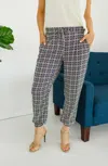 Pink Martini Claire Jogger Pants In Black In Black