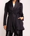 Pink Martini Cross My Heart Coat In Black In Black