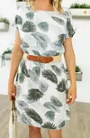 Pink Martini Giorgia Palm Dress In Off White In White
