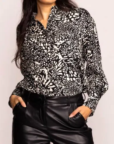 Pink Martini Lexi Top In Black And White In Multi