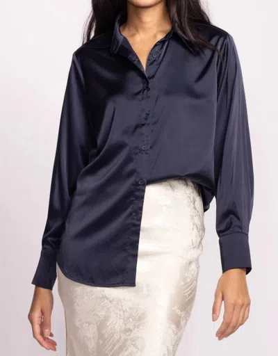 Pink Martini Myla Top In Navy In Blue