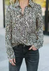 Pink Martini Panther Leopard Printed Blouse In Multi