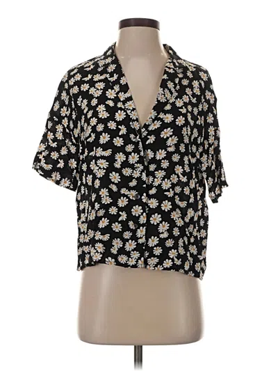Pink Martini Short Sleeve Blouse In Black