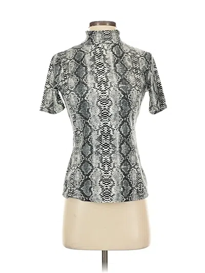 Pre-owned Pink Martini Short Sleeve Turtleneck In Silver