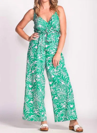 Pink Martini Tegan Jumpsuit In Green
