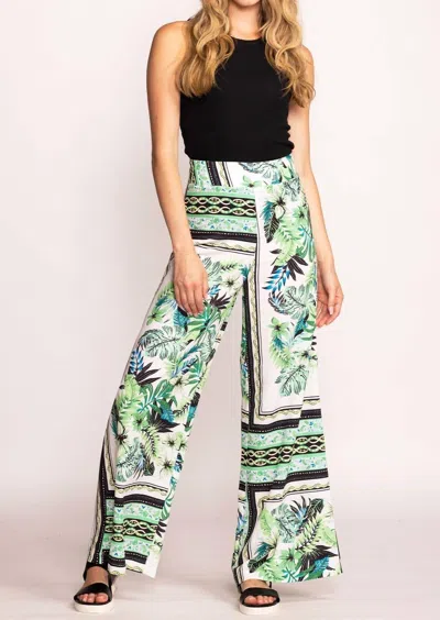 Pink Martini The Layla Pants In White In Multi