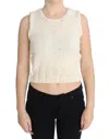 Pink Memories Cotton Blend Knitted Sleeveless Sweater