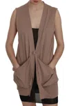 Pink Memories Cotton Sleeveless Cardigan Top Vest