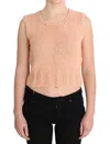 Pink Memories Cotton Blend Knitted Sleeveless Sweater